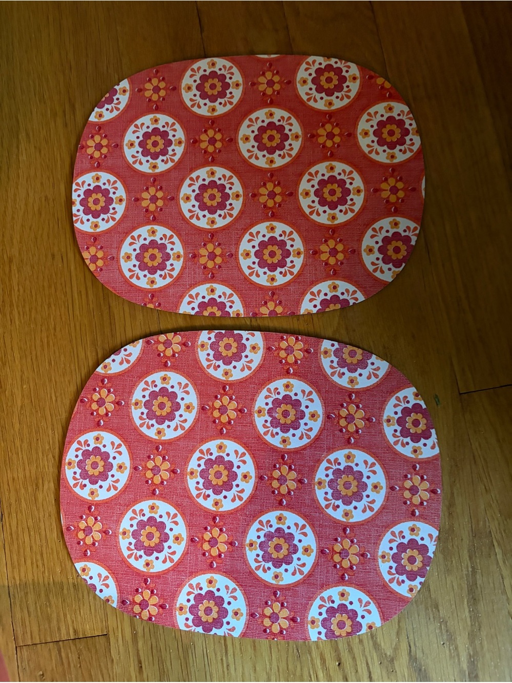Set of 2 Vintage 1970’s German Flower Cutting Boards  9”